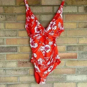 NipTuck Swim one piece tropical floral light padded swimsuit 8